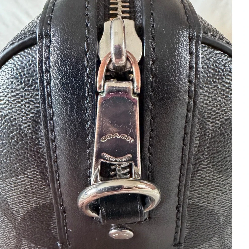 Coach Black and Charcoal Signature Satchel